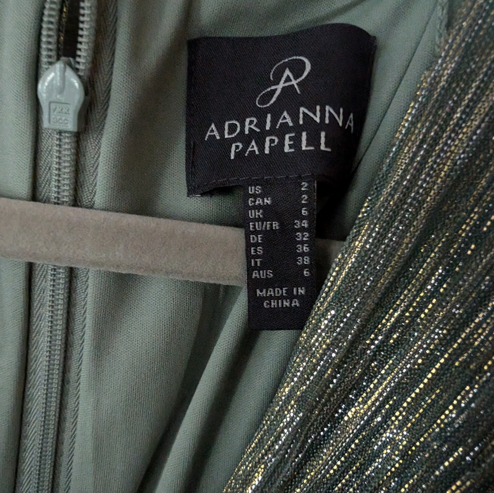 Adrianna Papell Metallic Ruched Gown - Picture 4 of 7